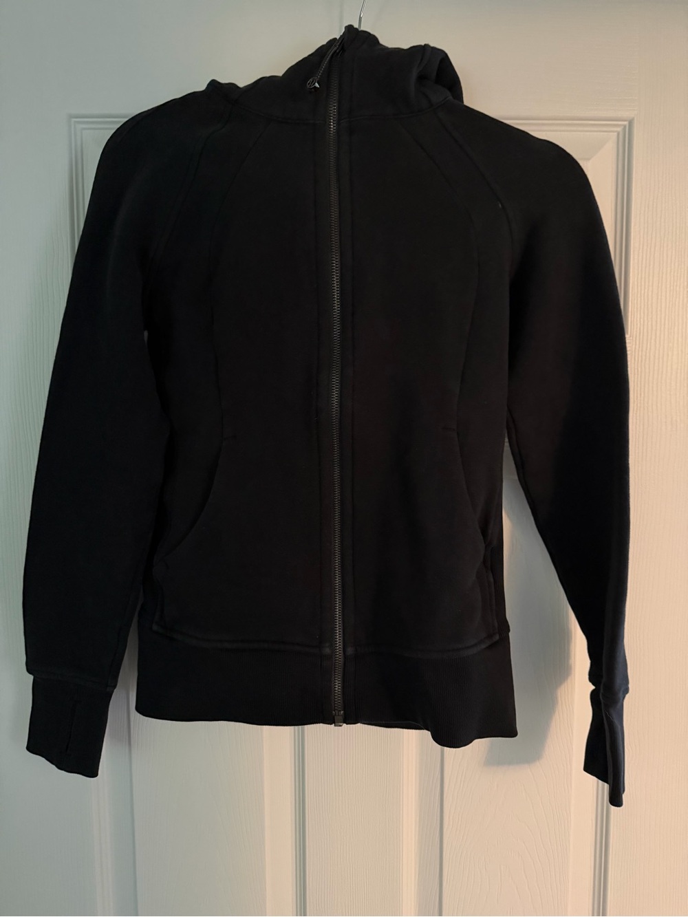 lululemon athletica Black Full-Zip Hooded Scuba Sweatshirt